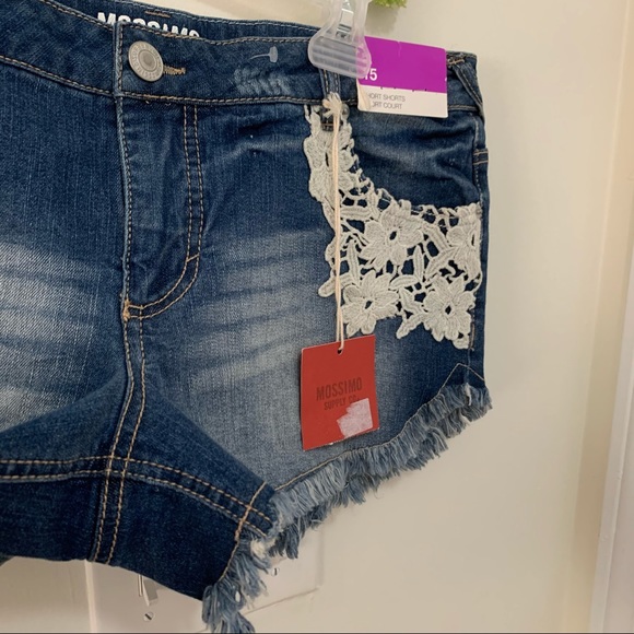 Missimo Yarn Embroidered Frayed low Waist Shorts - Picture 9 of 14